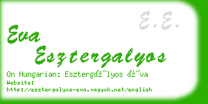 eva esztergalyos business card